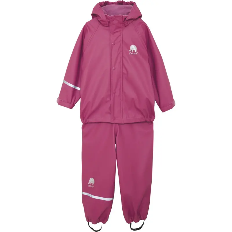Celavi Rose Wine Basic Rainwear Set -Solid Pu 1