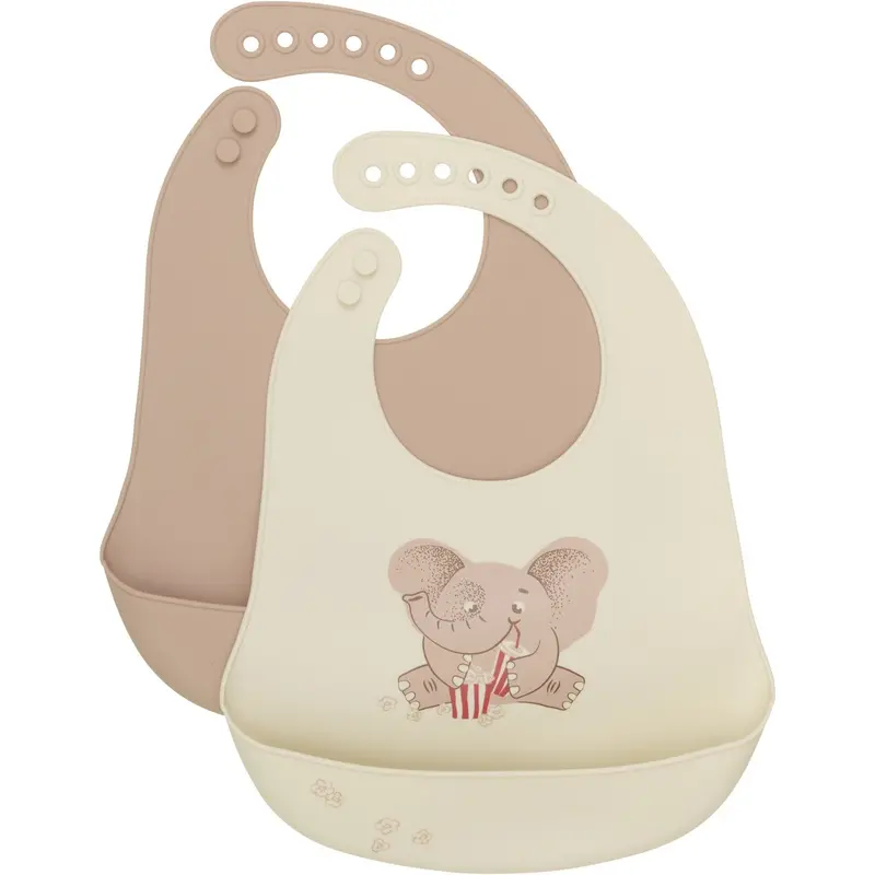Celavi Warm Taupe Silicon Bib (2-Pack) 1