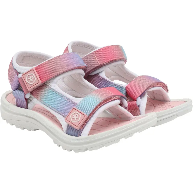 Color Kids Bridal Rose Colorblock Sandals W. Velcro 1