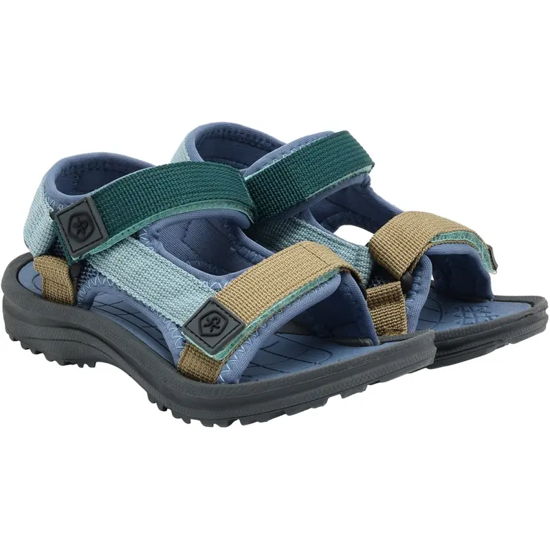 Color Kids Coronet Blue Colorblock Sandals W. Velcro 1