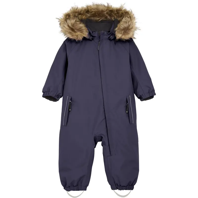 Color Kids Graystone Baby Coverall W. Fake Fur 1