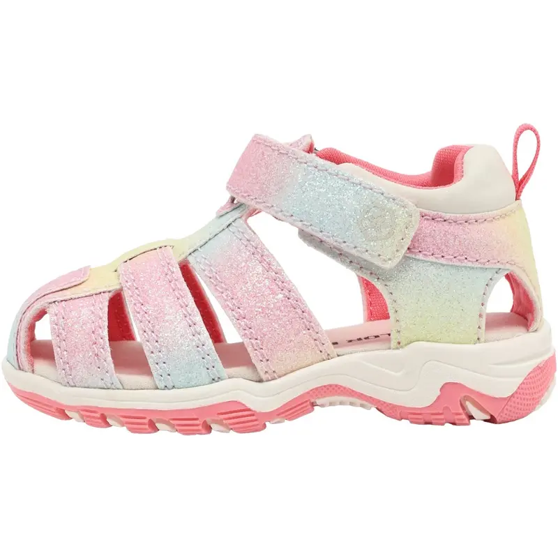 Color Kids Pink Lemonade Baby Sandals W. Velcro Strap 2