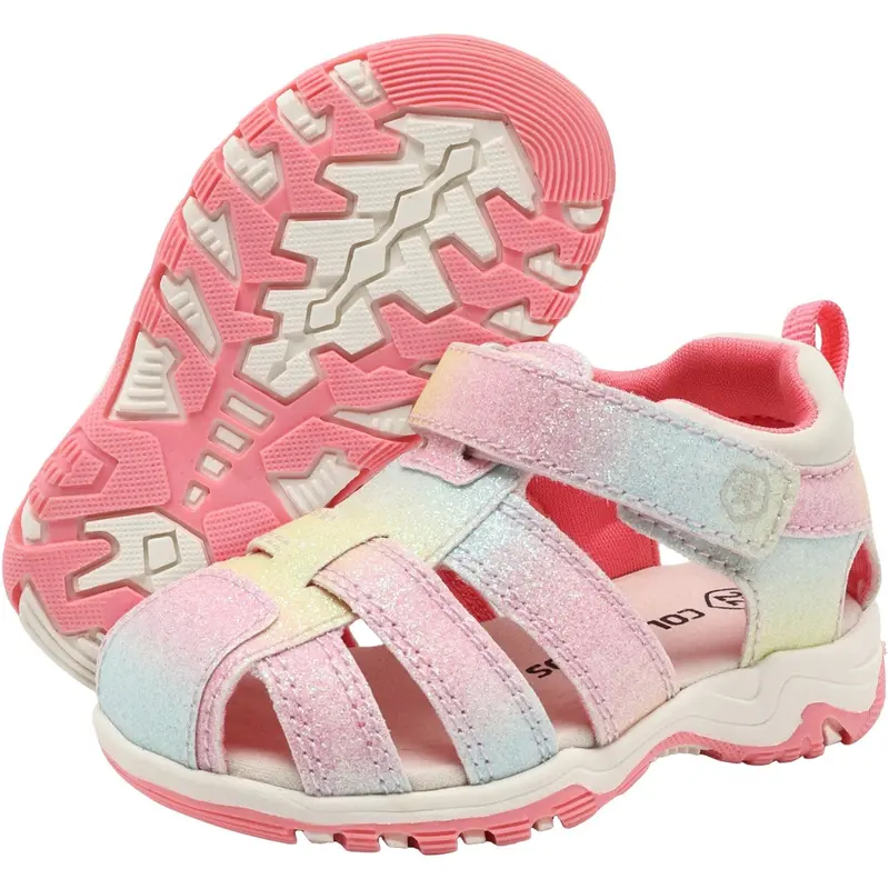 Color Kids Pink Lemonade Baby Sandals W. Velcro Strap 3
