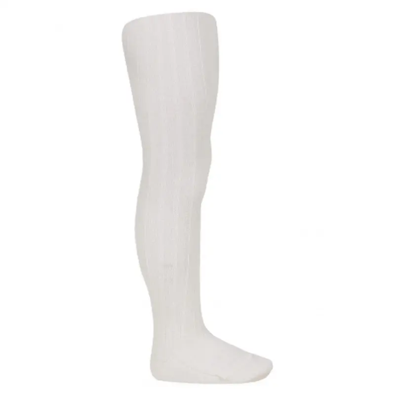 Cóndor White Merino Wool-Blend Rib Tights 1