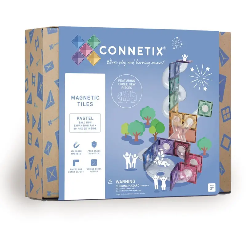 Connetix Pastel Ball Run Expansion Pack 80 Pieces 1