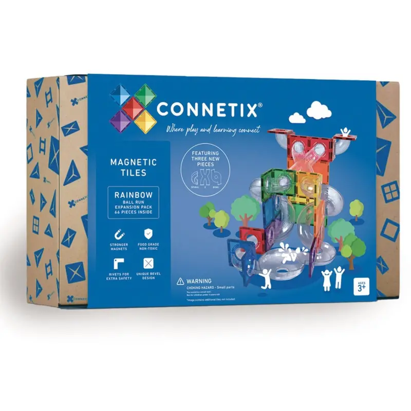 Connetix Rainbow Ball Run Expansion Pack 66 Pieces 1