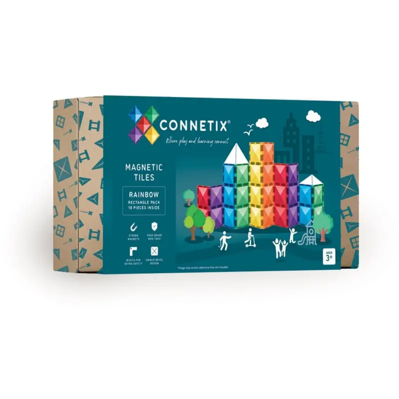 Connetix Rainbow Rectangle Pack 18 Pieces 1