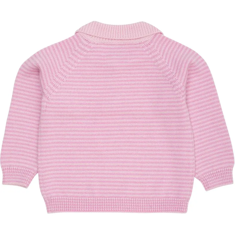 Copenhagen Colors Ballerina/Syringa Stripe Merino Striped Blouse W. Collar 2