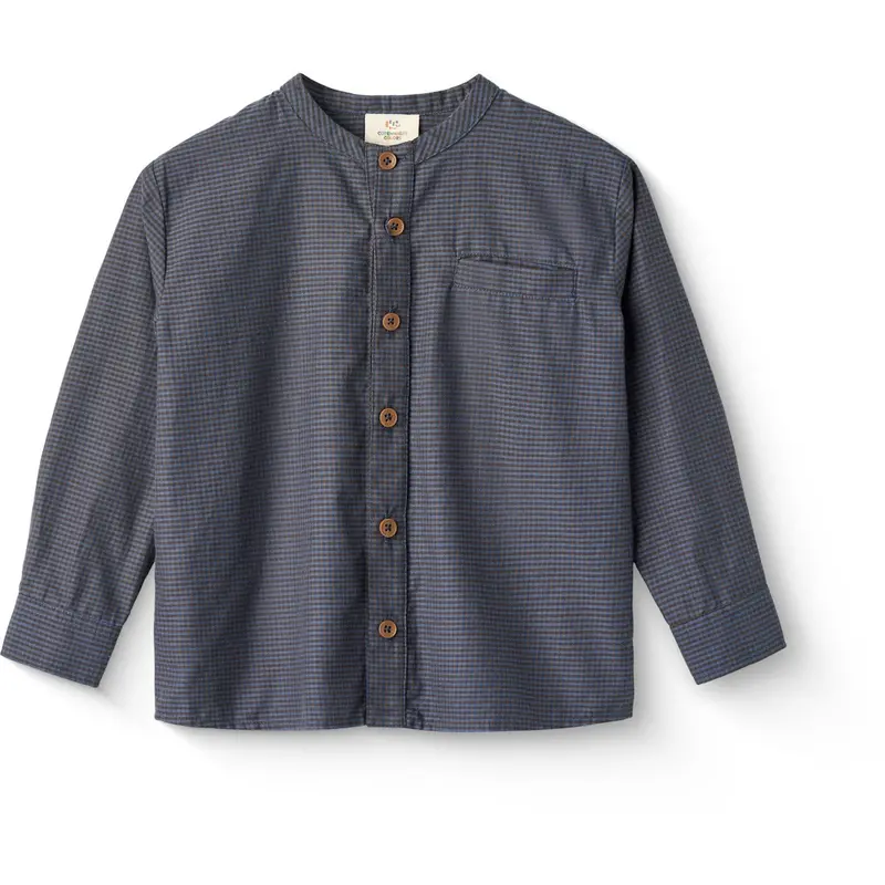 Copenhagen Colors Brown/Blue Check Comb. Check Shirt W. Placket 1