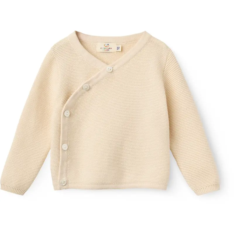 Copenhagen Colors Cream Baby Cross-Over Cardigan 1