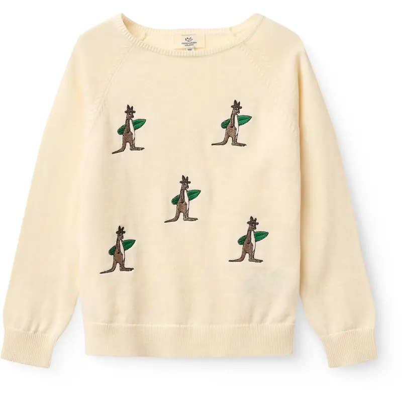 Copenhagen Colors Cream Comb. Pull Over W. Embroidery 1