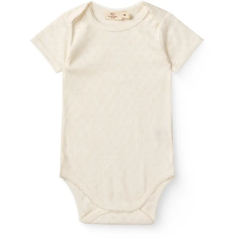 Copenhagen Colors Cream Pointelle Heart Lapneck Body Ss 1