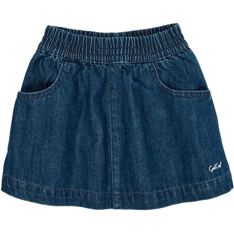 Copenhagen Colors Dark Indigo Blue Washed Organic Pocket Skirt 1