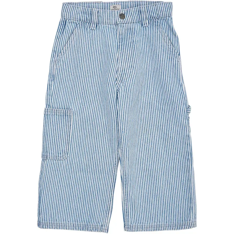 Copenhagen Colors Denim Blue Stripe Y/D Stripe Twill Cargo Pants W. Adj. Waist 1