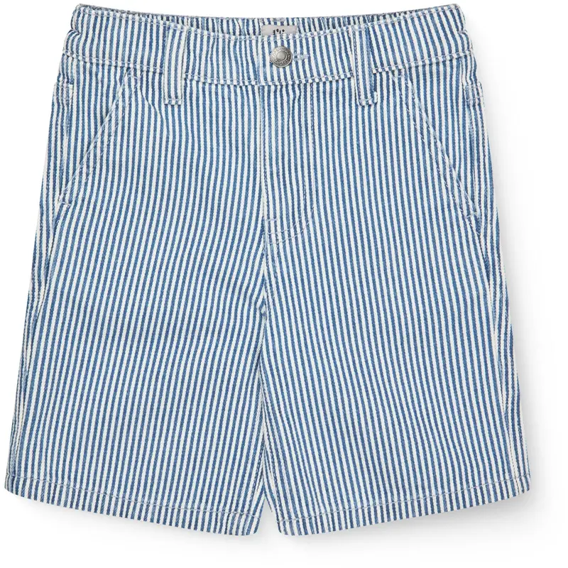 Copenhagen Colors Denim Blue Stripe Y/D Stripe Twill Shorts 1
