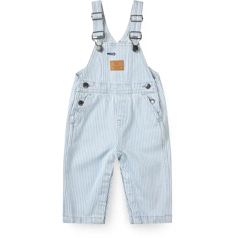 Copenhagen Colors Denim Lt. Blue Stripe Y/D Twill Baby Overalls 1