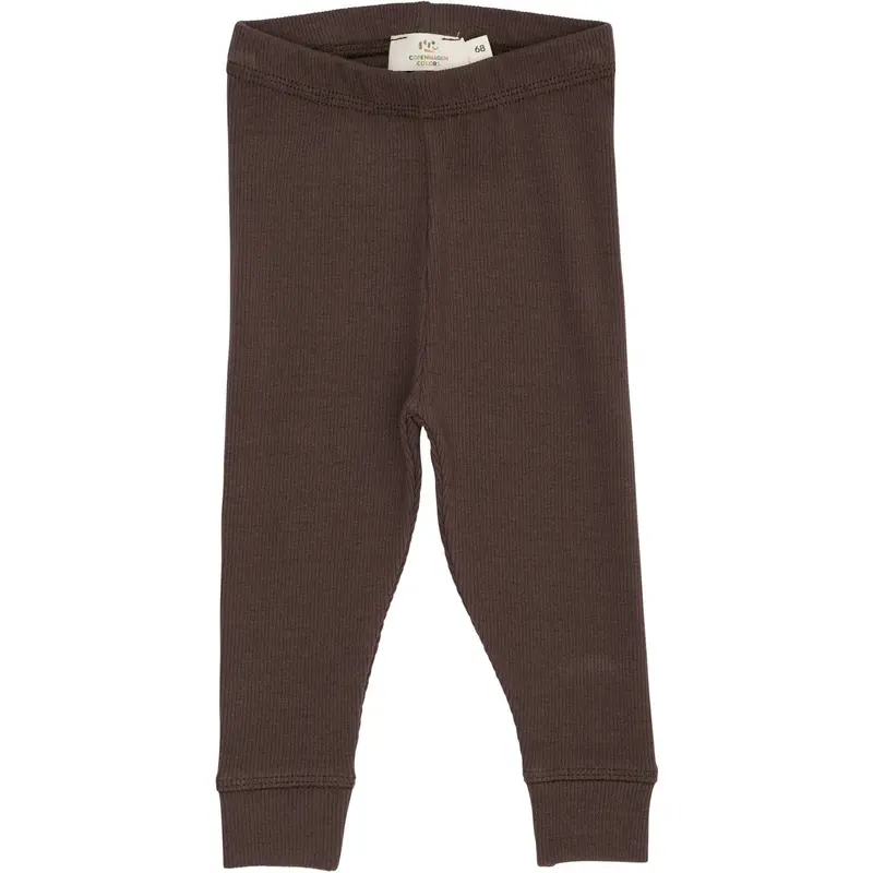 Copenhagen Colors Dk Brown Modal Rib Leggings 1