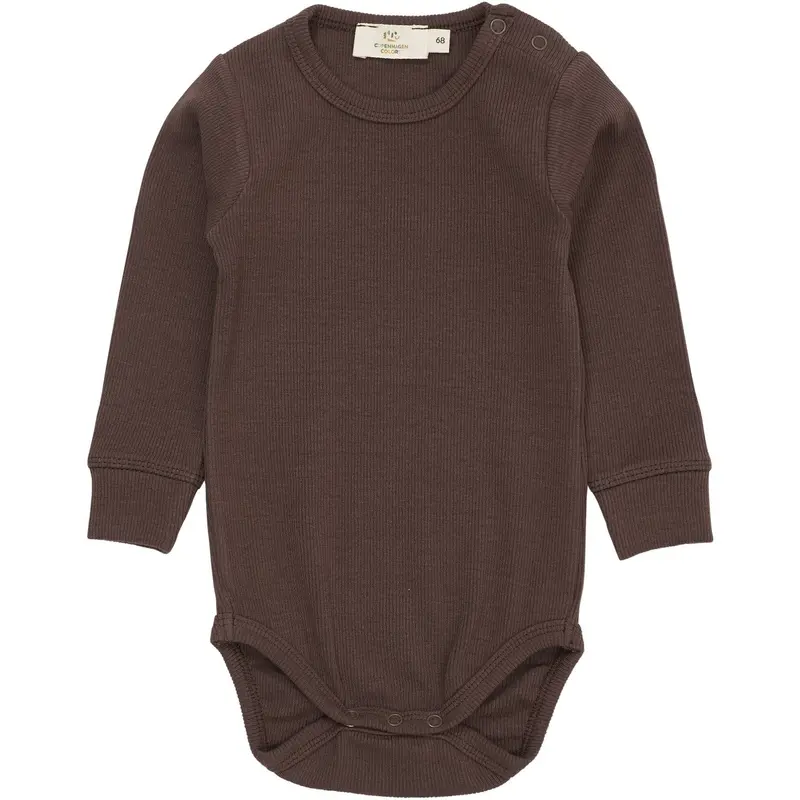 Copenhagen Colors Dk Brown Modal Rib Ls Body 1