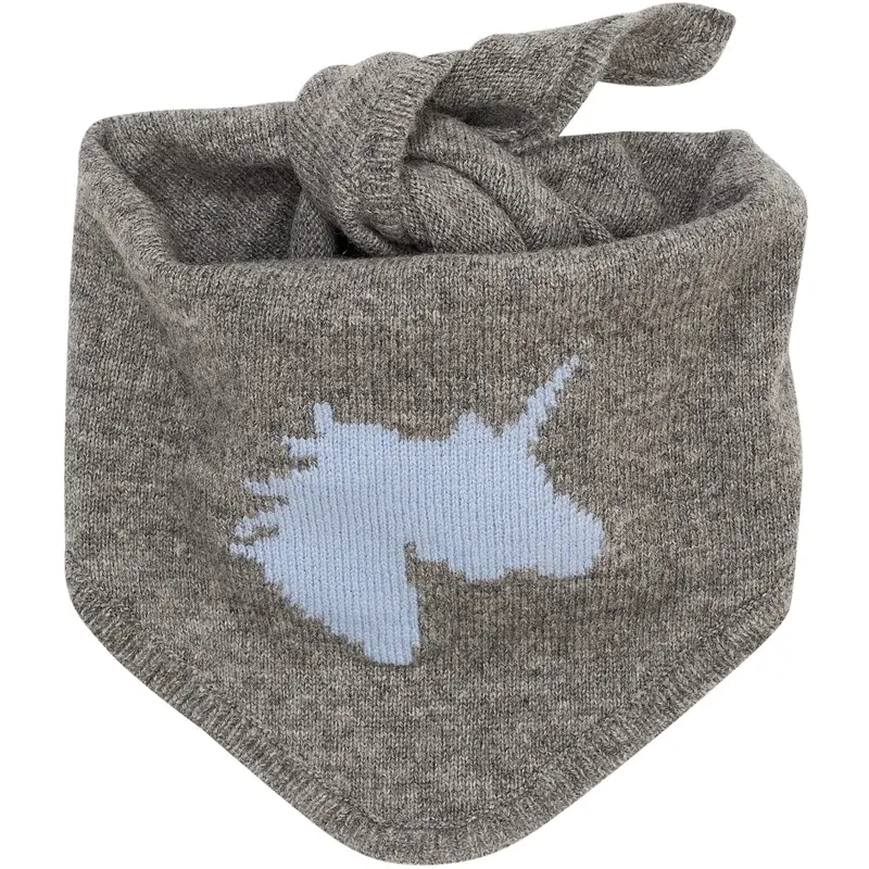 Copenhagen Colors Dk Grey Mel./Blue Cashmere Icon Scarf 1