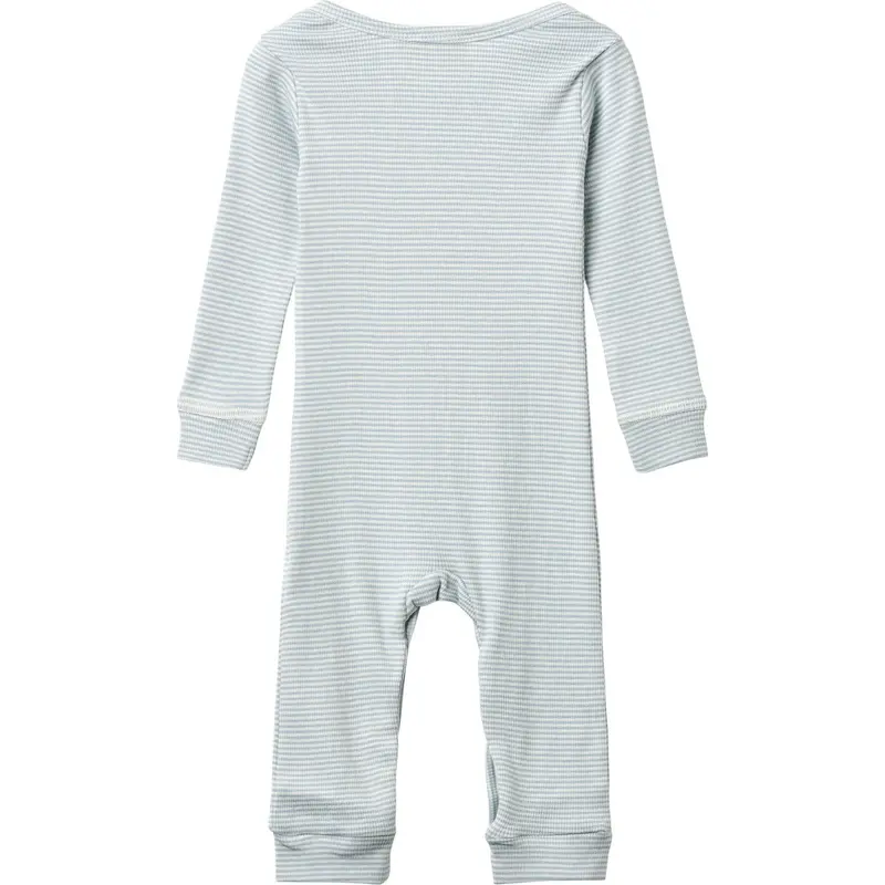 Copenhagen Colors Dusty Blue/Cream Stripe Modal Full Body Romper 3