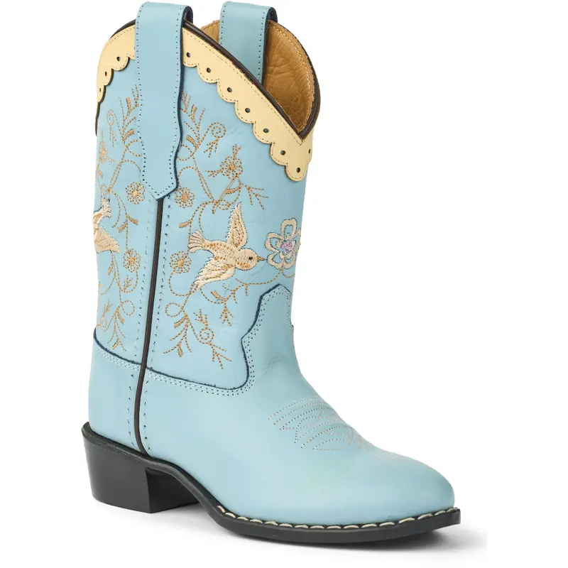 Copenhagen Colors Dusty Blue Leather Limited Cowboy Boot High - Dove 1