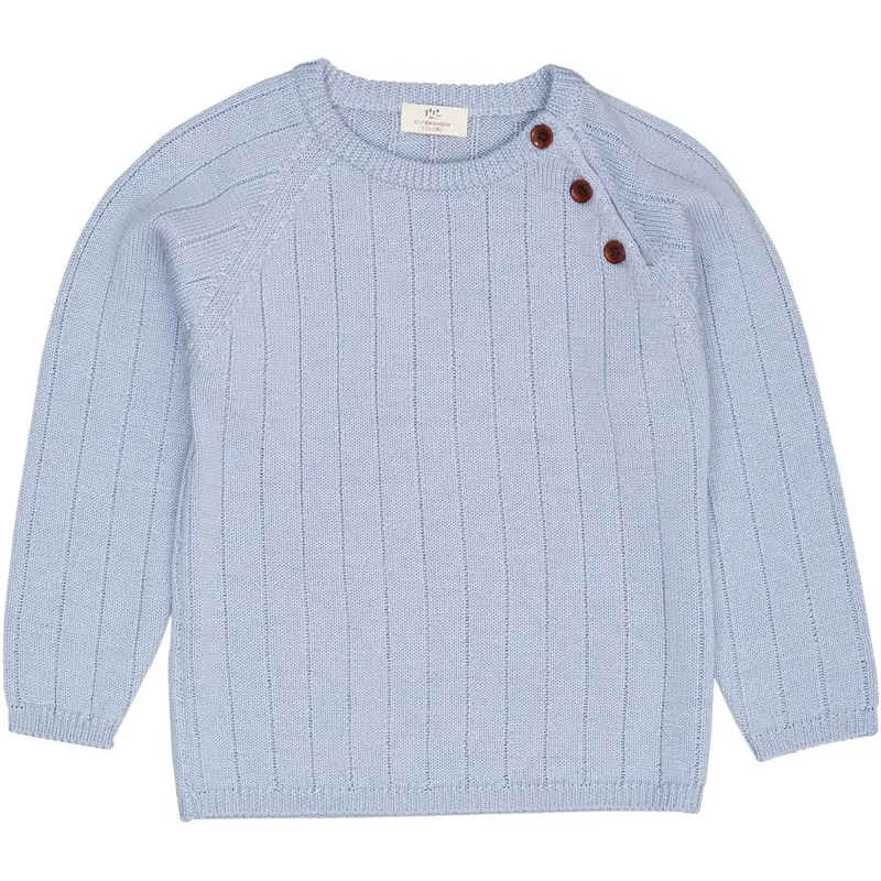 Copenhagen Colors Dusty Blue Merino Knitted Blouse 1
