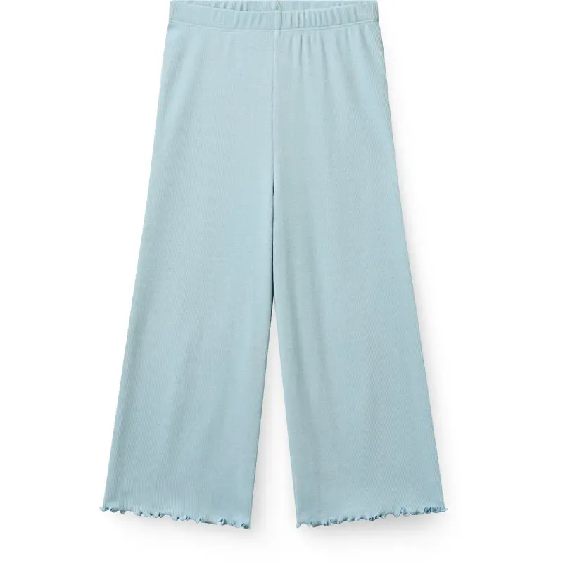 Copenhagen Colors Dusty Blue Modal Rib Wide Pants 1