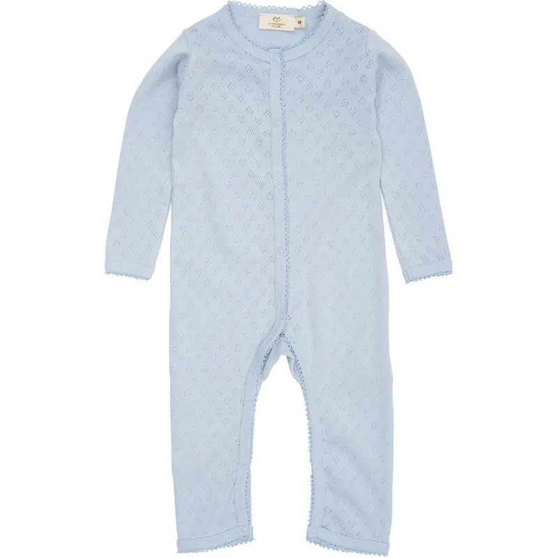 Copenhagen Colors Dusty Blue Pointelle Heart Full Body 1