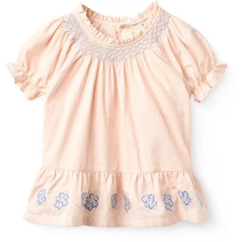 Copenhagen Colors Dusty Rose Comb. Blouse W. Smock W. Emb. 1