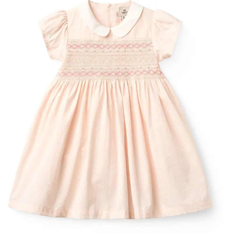 Copenhagen Colors Dusty Rose Comb. Smock Dress W. Emb. 1