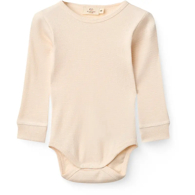Copenhagen Colors Dusty Rose/Cream Stripe Modal Rib Ls Body 1