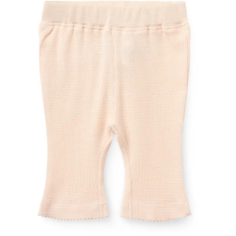 Copenhagen Colors Dusty Rose Stripe Stripe Modal Rib Flare Pant W. Picot & Bow 1