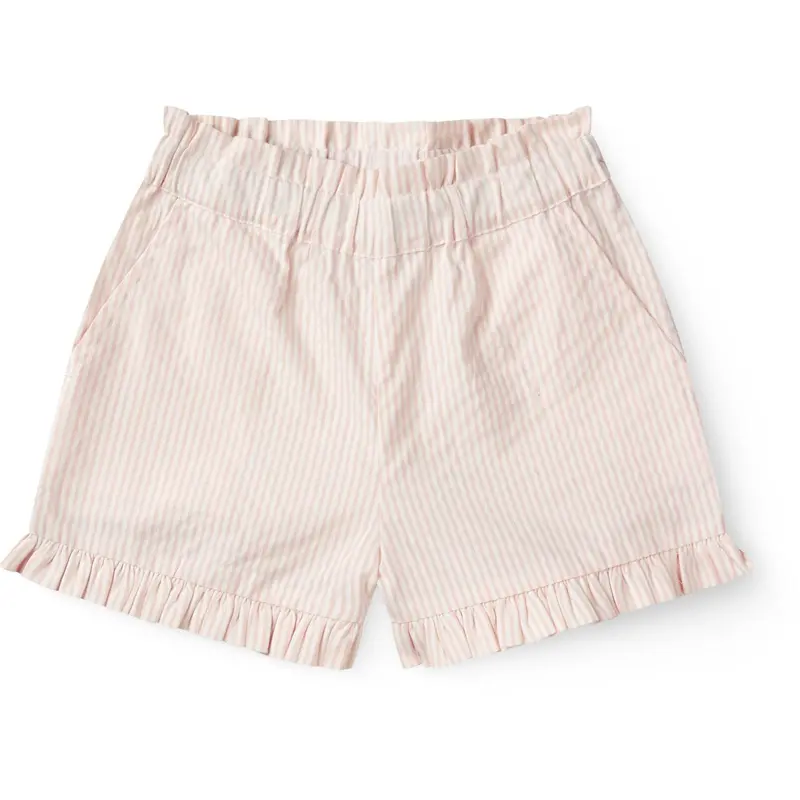 Copenhagen Colors Dusty Rose W Cream Stripe Seersucker Girly Shorts 1