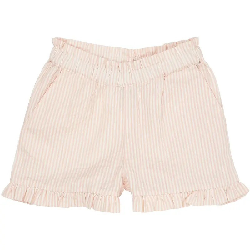 Copenhagen Colors Dusty Rose W Cream Stripe Seersucker Girly Shorts 1