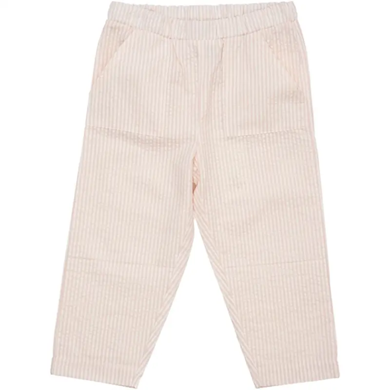 Copenhagen Colors Dusty Rose W Cream Stripe Seersucker Pants 1