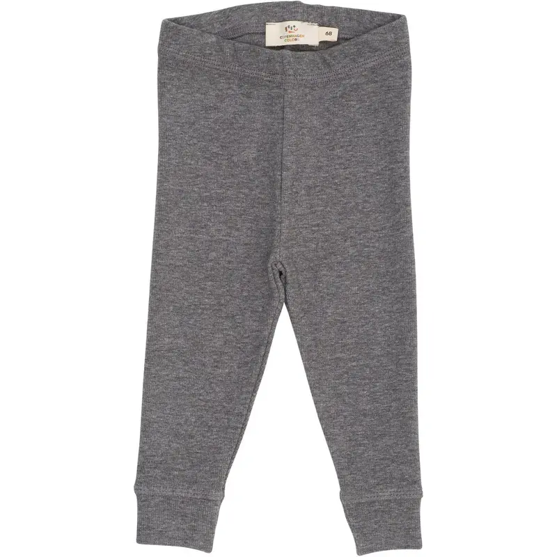 Copenhagen Colors Grey Mel. Modal Rib Leggings 1