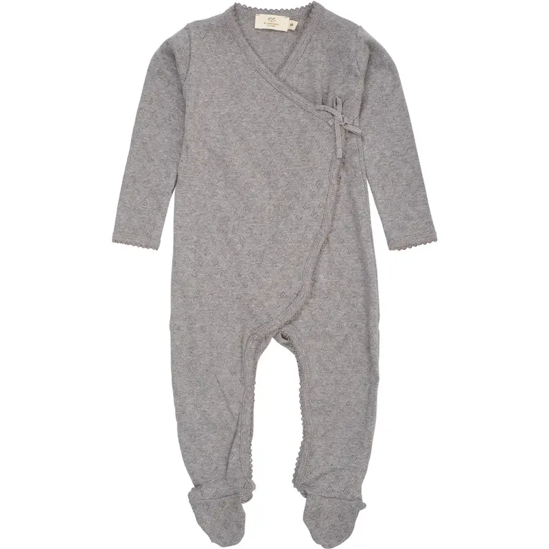 Copenhagen Colors Grey Mel Pointelle Cross-Over Full Body 1