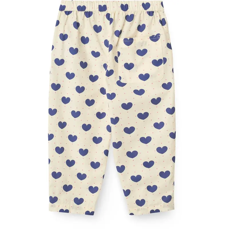 Copenhagen Colors Heart Aop Ocean X Luksusbaby Heart And Dots Pants Loose Fit 2