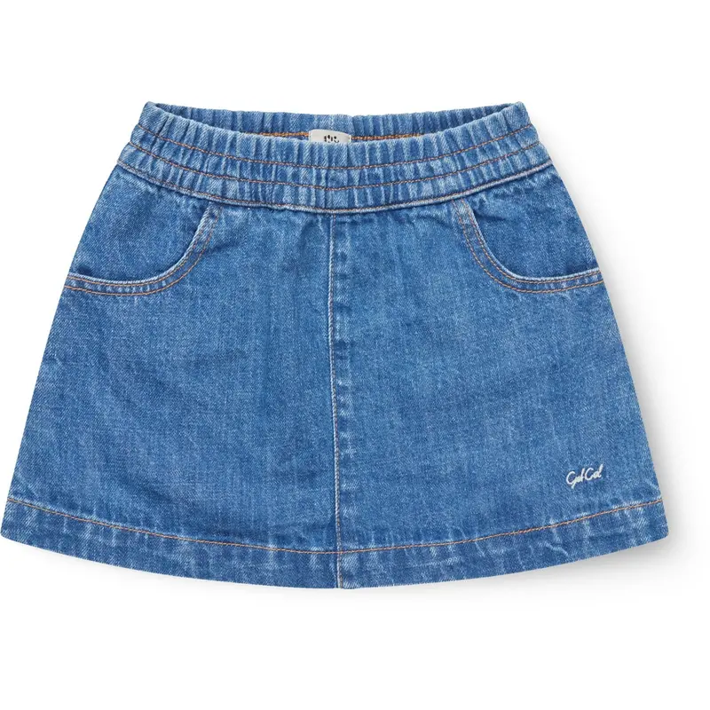 Copenhagen Colors Indigo Blue Washed Organic Pocket Skirt 1
