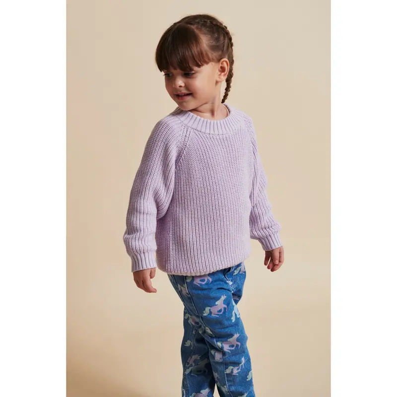 Copenhagen Colors Lavender Knitted Classic Rib Blouse 2