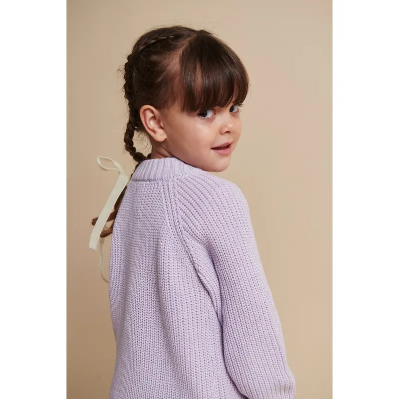 Copenhagen Colors Lavender Knitted Classic Rib Blouse 3