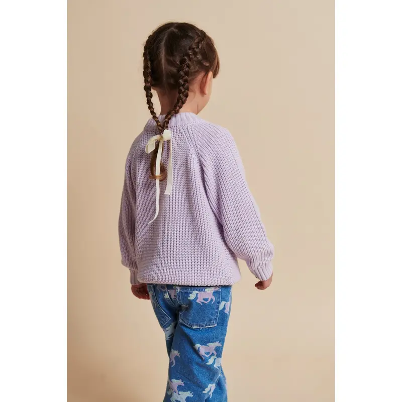 Copenhagen Colors Lavender Knitted Classic Rib Blouse 4