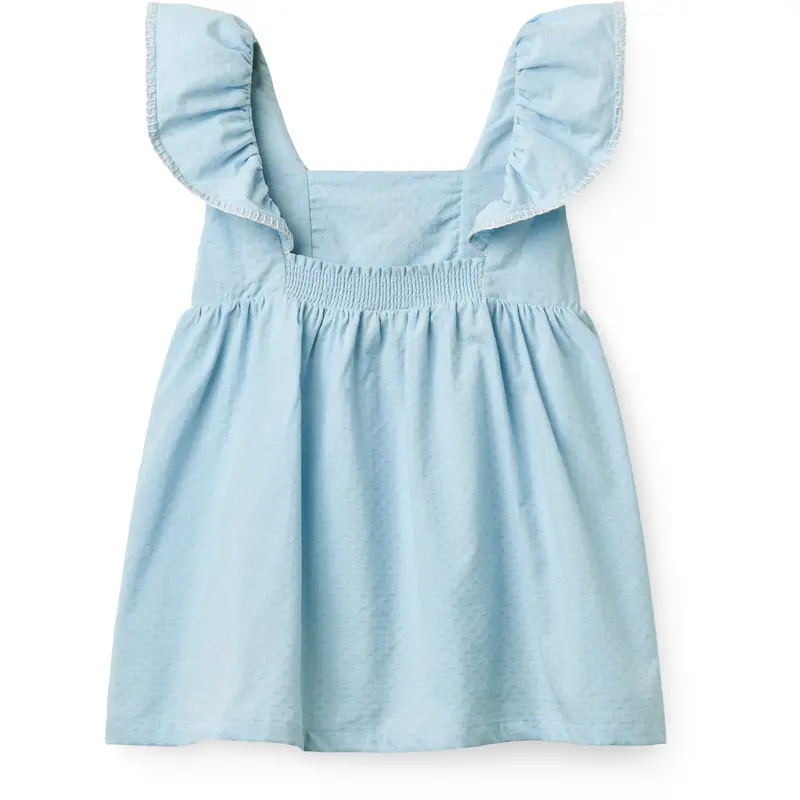 Copenhagen Colors Lt. Blue Comb. Dress W. Frill & Emb. 6