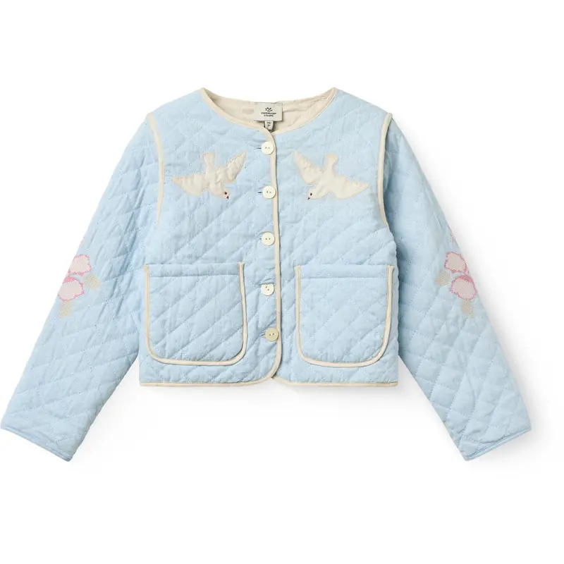 Copenhagen Colors Lt. Blue Comb. Quilted Jacket 1