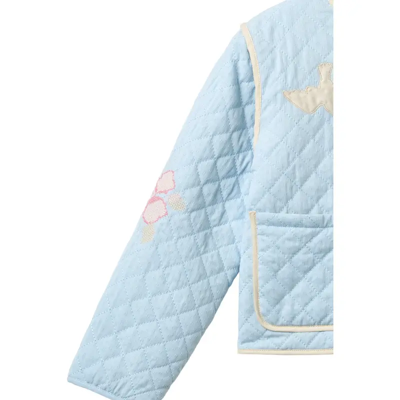Copenhagen Colors Lt. Blue Comb. Quilted Jacket 2
