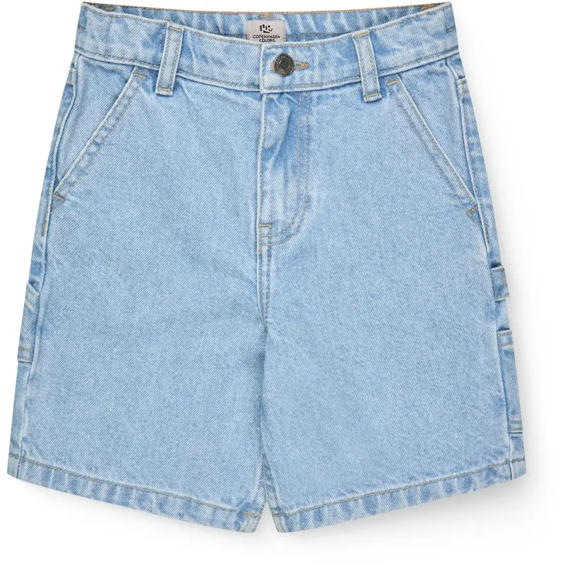 Copenhagen Colors Lt Blue Indigo Washed Denim Cargo Shorts 1