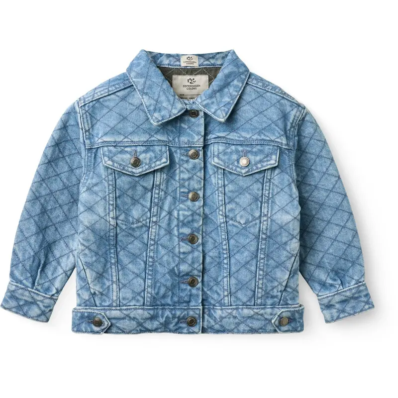 Copenhagen Colors Lt. Washed Blue Quilt Organic Quilted Denim Jacket 1