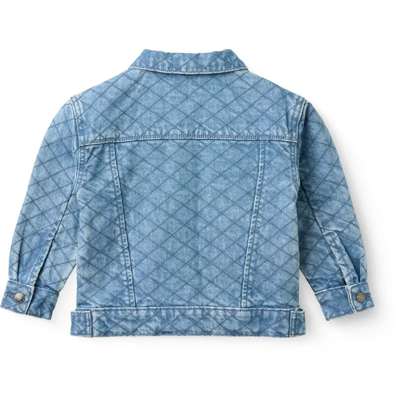 Copenhagen Colors Lt. Washed Blue Quilt Organic Quilted Denim Jacket 8