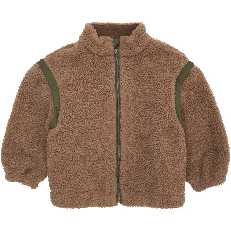 Copenhagen Colors Natural/Green Comb. Teddy Jacket W. Removable Sleeves 1