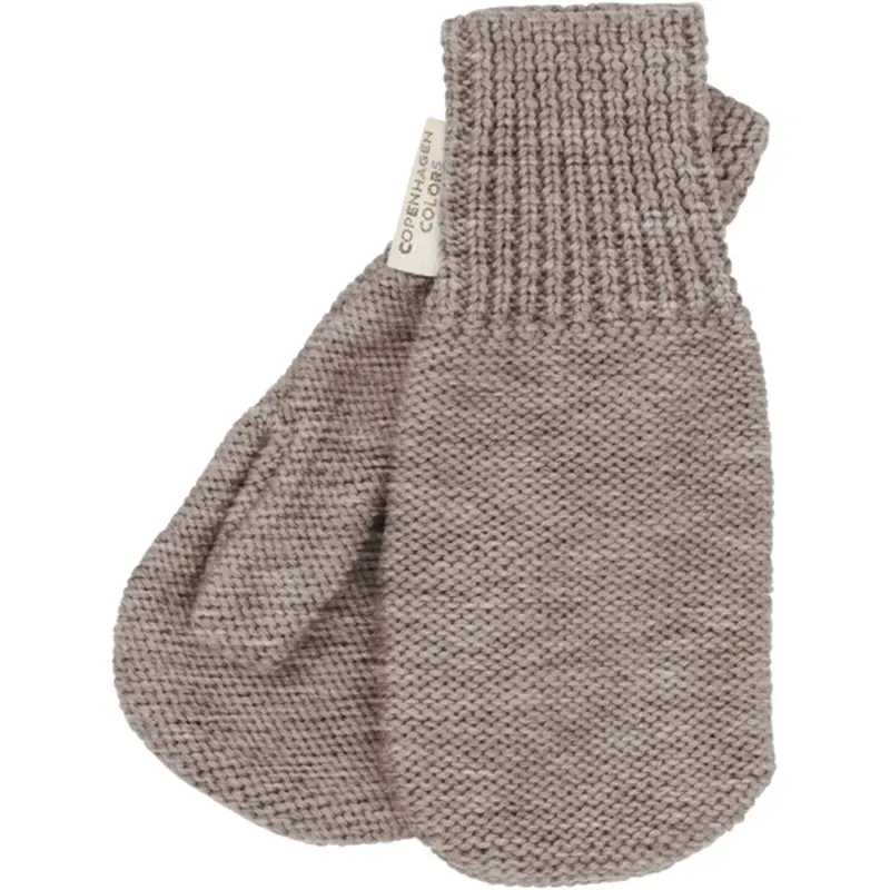 Copenhagen Colors Natural Melange Merino Wool Knitted Mittens 1